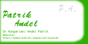 patrik andel business card